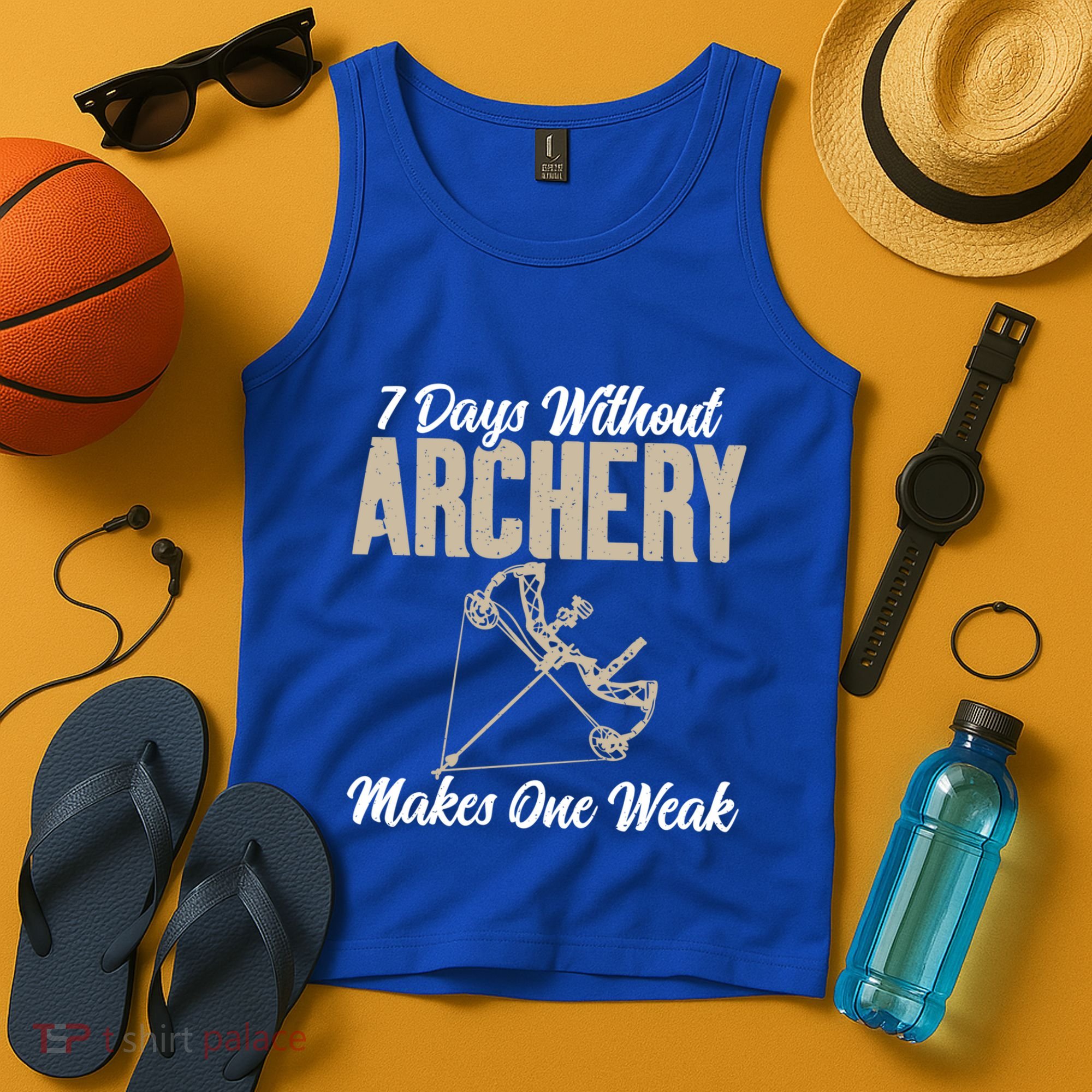 7 Days Without Archery Makes One Weak Bowhunting Archery Cute Gift Tank Top