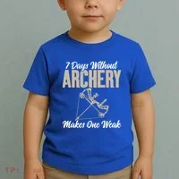 7 Days Without Archery Makes One Weak Bowhunting Archery Cute Gift Toddler T-Shirt thumb 2