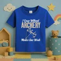 7 Days Without Archery Makes One Weak Bowhunting Archery Cute Gift Toddler T-Shirt thumb 3