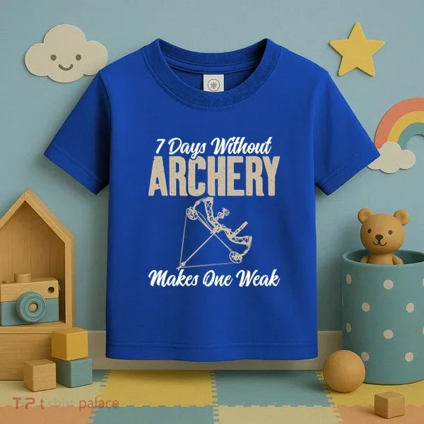 7 Days Without Archery Makes One Weak Bowhunting Archery Cute Gift Toddler T-Shirt