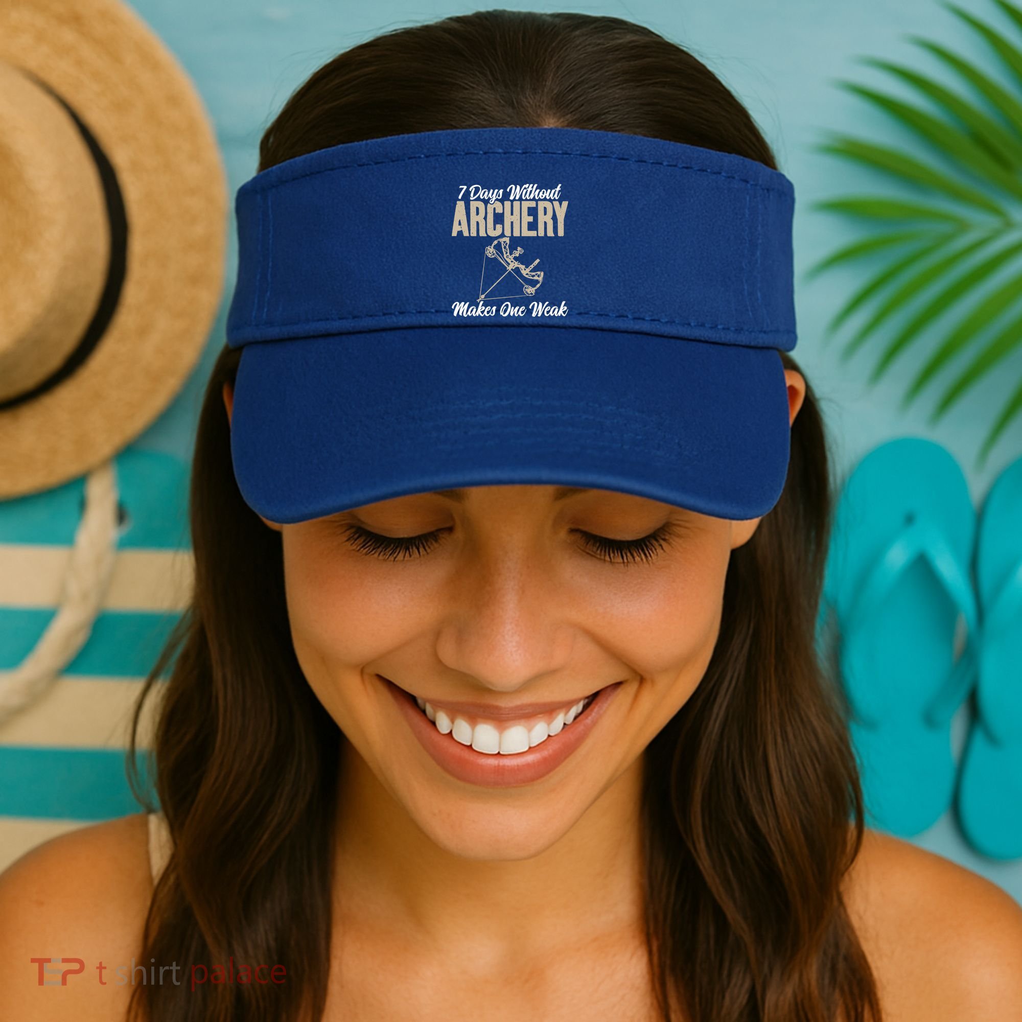 7 Days Without Archery Makes One Weak Bowhunting Archery Cute Gift Visor