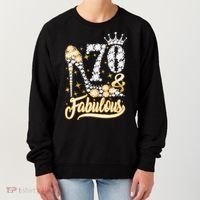 70 & Fabulous 70 Years Old 70th Birthday Diamond Crown Shoes Women's Sweatshirt thumb 0