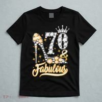 70 & Fabulous 70 Years Old 70th Birthday Diamond Crown Shoes T-Shirt thumb 5