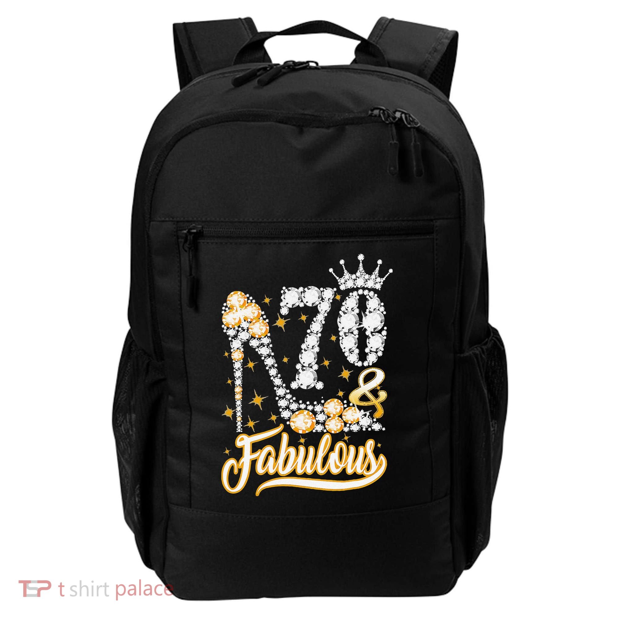 70 & Fabulous 70 Years Old 70th Birthday Diamond Crown Shoes Backpack