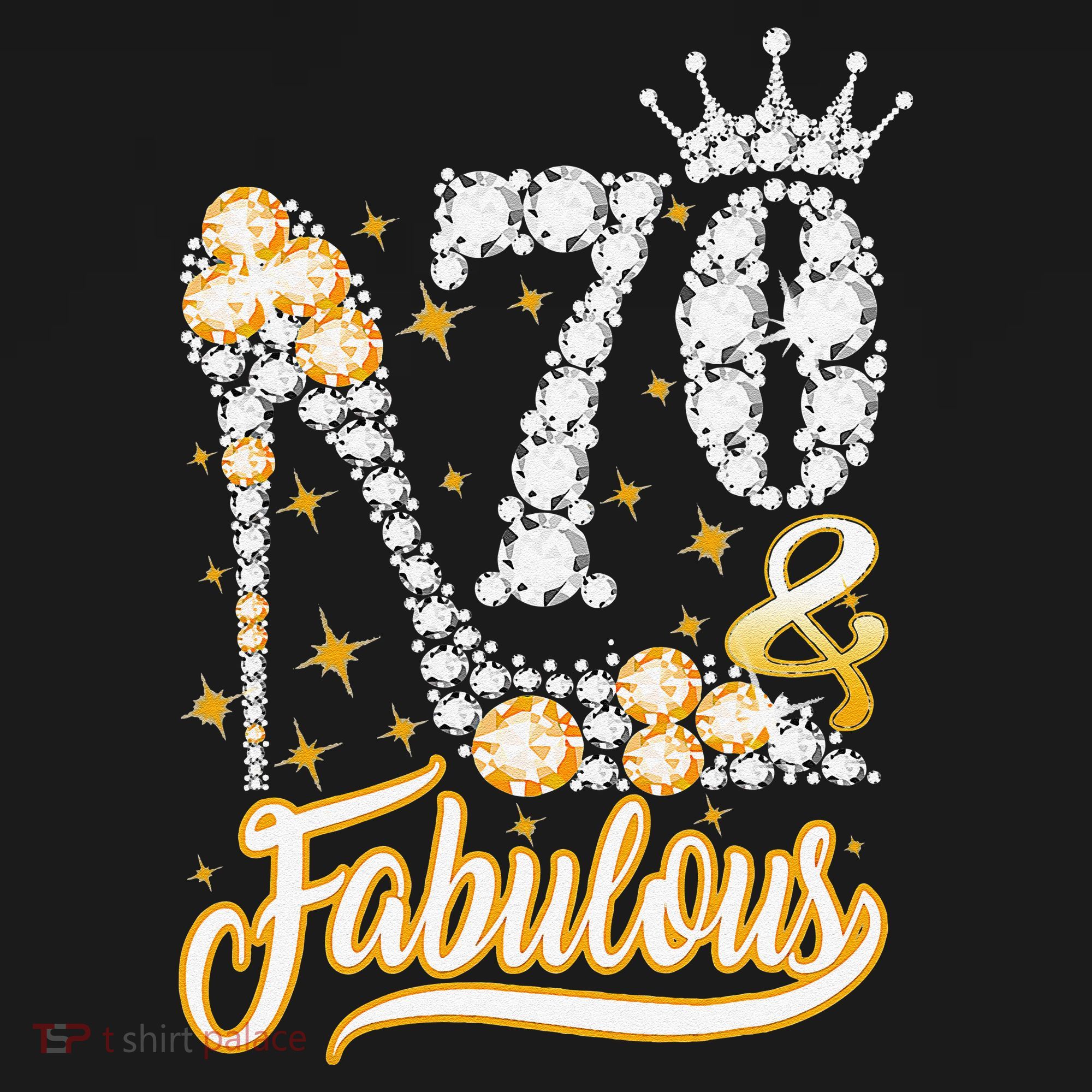 70 & Fabulous 70 Years Old 70th Birthday Diamond Crown Shoes Women's Hoodie