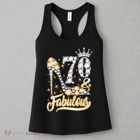 70 & Fabulous 70 Years Old 70th Birthday Diamond Crown Shoes Women's Tank Top thumb 3
