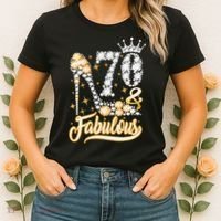 70 & Fabulous 70 Years Old 70th Birthday Diamond Crown Shoes Women's T-Shirt thumb 2