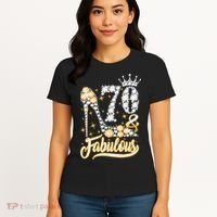 70 & Fabulous 70 Years Old 70th Birthday Diamond Crown Shoes Women's T-Shirt thumb 4