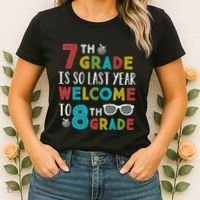 7th Grade Is So Last Year Welcome To 8th Grade Teachers Gift Women's T-Shirt thumb 2