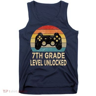 7th Grade Level Unlocked Video Gamer Back to School Vintage Tank Top