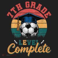 7th Grade Level Complete Soccer Girl Last Day Of School Beanie thumb 2
