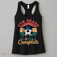 7th Grade Level Complete Soccer Girl Last Day Of School Women's Tank Top thumb 3
