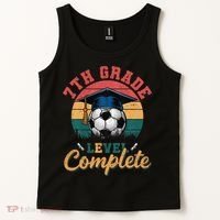 7th Grade Level Complete Soccer Girl Last Day Of School Tank Top thumb 2