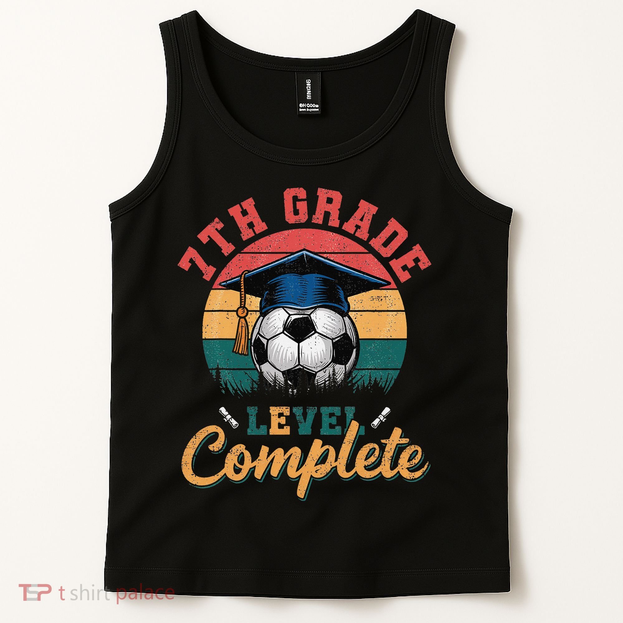 7th Grade Level Complete Soccer Girl Last Day Of School Tank Top