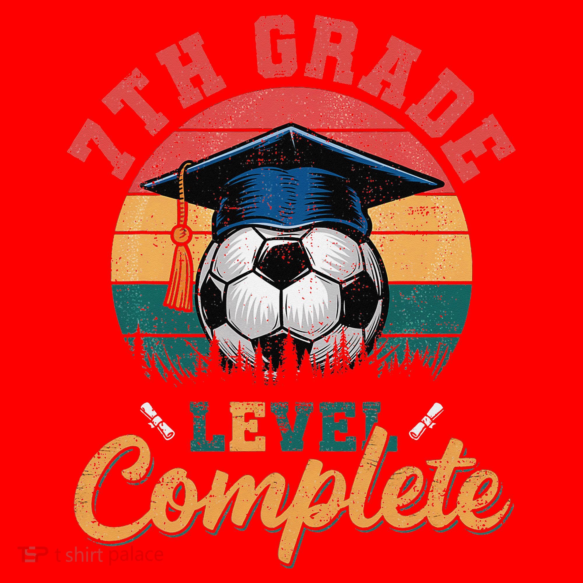 7th Grade Level Complete Soccer Girl Last Day Of School Santa Hat