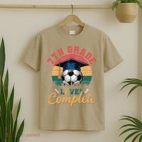 7th Grade Level Complete Soccer Girl Last Day Of School T-Shirt thumb 2