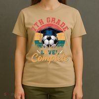 7th Grade Level Complete Soccer Girl Last Day Of School T-Shirt thumb 4