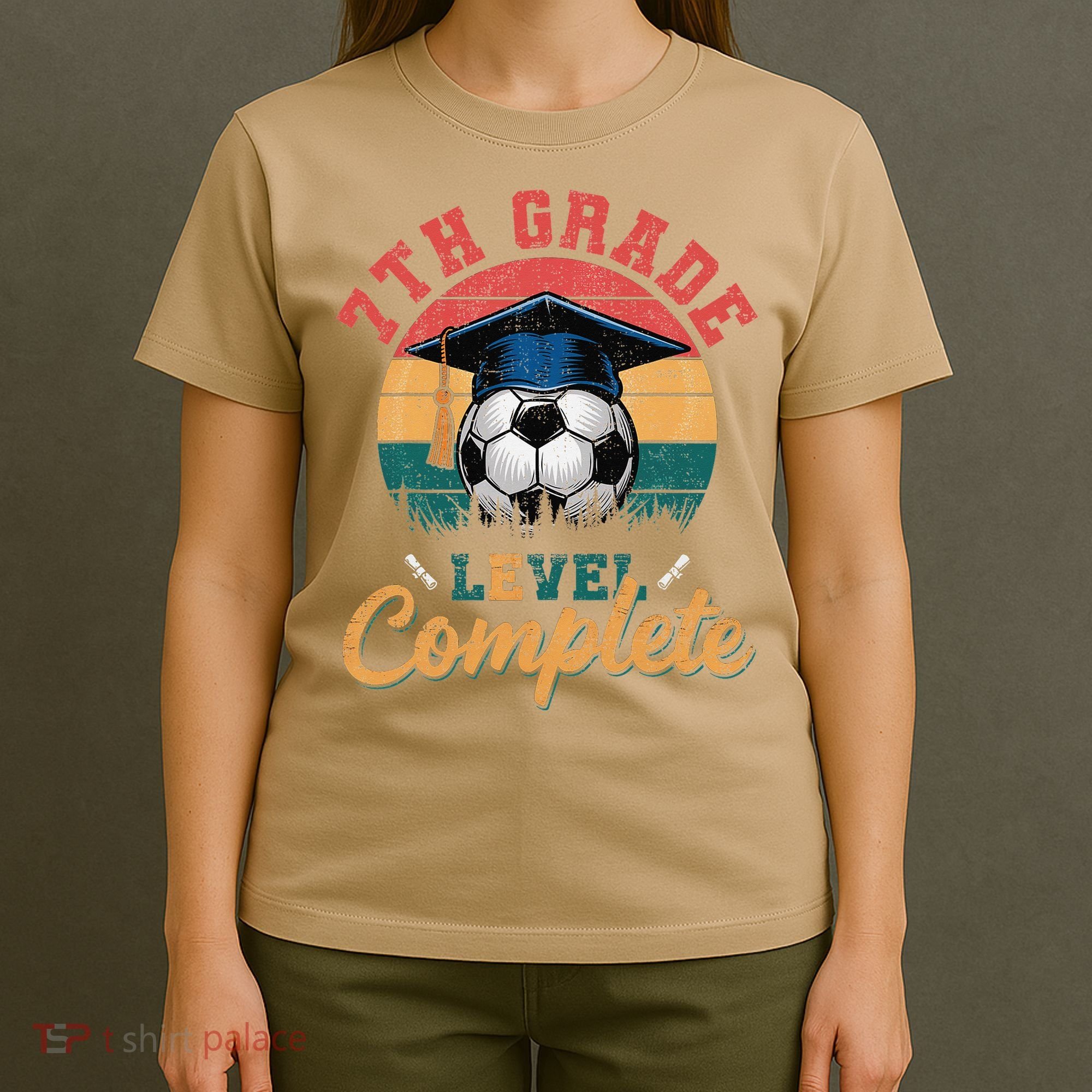 7th Grade Level Complete Soccer Girl Last Day Of School T-Shirt