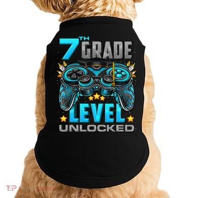 7th Grade Level Unlocked Back To School 7th Grade Doggie Tank