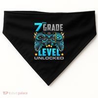 7th Grade Level Unlocked Back To School 7th Grade USA-Made Doggie Bandana thumb 0
