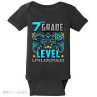 7th Grade Level Unlocked Back To School 7th Grade Baby Bodysuit thumb 0