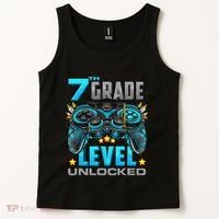 7th Grade Level Unlocked Back To School 7th Grade Tank Top thumb 2