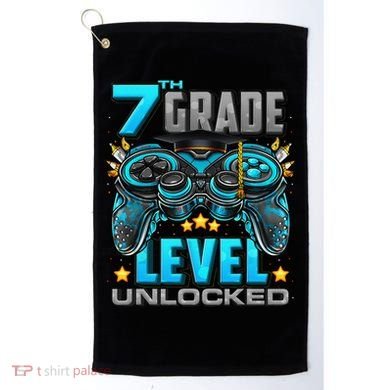 7th Grade Level Unlocked Back To School 7th Grade Golf Towel
