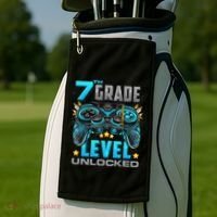 7th Grade Level Unlocked Back To School 7th Grade Golf Towel thumb 2