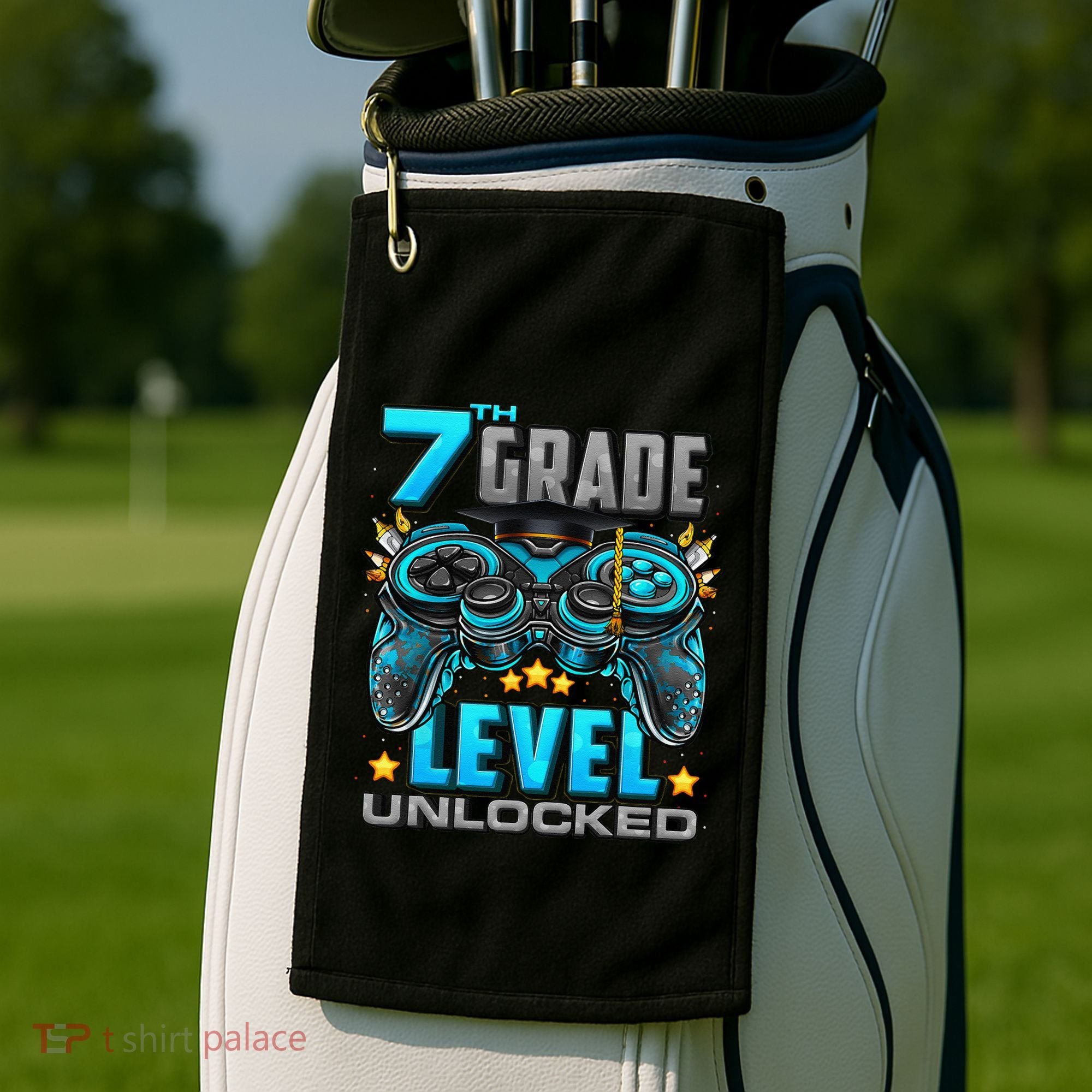 7th Grade Level Unlocked Back To School 7th Grade Golf Towel