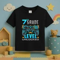 7th Grade Level Unlocked Back To School 7th Grade Toddler T-Shirt thumb 3