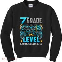 7th Grade Level Unlocked Back To School 7th Grade Kids Sweatshirt thumb 0