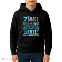 7th Grade Level Unlocked Back To School 7th Grade Kids Hoodie thumb 4
