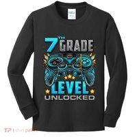 7th Grade Level Unlocked Back To School 7th Grade Kids Long Sleeve Shirt thumb 0