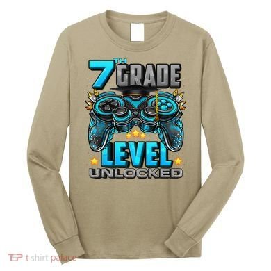 7th Grade Level Unlocked Back To School 7th Grade Long Sleeve Shirt