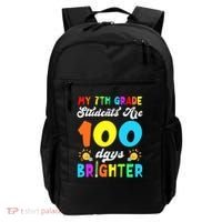 7th Grade Students Are 100 Days Brighter 100th Day Of School Gift Backpack thumb 0