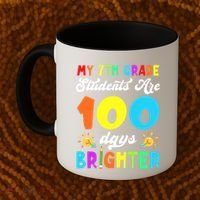 7th Grade Students Are 100 Days Brighter 100th Day Of School Gift Coffee Mug thumb 2