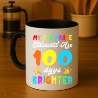 7th Grade Students Are 100 Days Brighter 100th Day Of School Gift Coffee Mug thumb 4