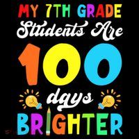7th Grade Students Are 100 Days Brighter 100th Day Of School Gift Coffee Mug thumb 5