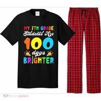 7th Grade Students Are 100 Days Brighter 100th Day Of School Gift Pajama Set thumb 0