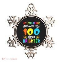 7th Grade Students Are 100 Days Brighter 100th Day Of School Gift Ornament thumb 0