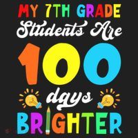 7th Grade Students Are 100 Days Brighter 100th Day Of School Gift Hat thumb 2