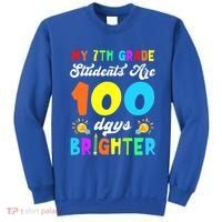 7th Grade Students Are 100 Days Brighter 100th Day Of School Gift Sweatshirt thumb 0