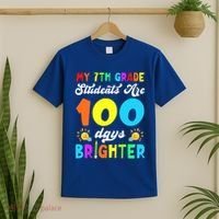 7th Grade Students Are 100 Days Brighter 100th Day Of School Gift T-Shirt thumb 2