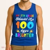7th Grade Students Are 100 Days Brighter 100th Day Of School Gift Tank Top thumb 3