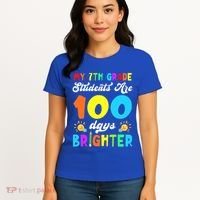 7th Grade Students Are 100 Days Brighter 100th Day Of School Gift Women's T-Shirt thumb 4