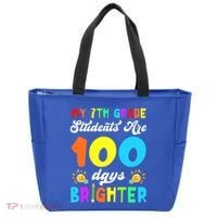 7th Grade Students Are 100 Days Brighter 100th Day Of School Gift Tote Bag thumb 0