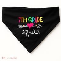7th Grade Squad Seventh Teacher Student Team Back To School Gift USA-Made Doggie Bandana thumb 0