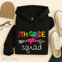 7th Grade Squad Seventh Teacher Student Team Back To School Gift Hoodie thumb 4
