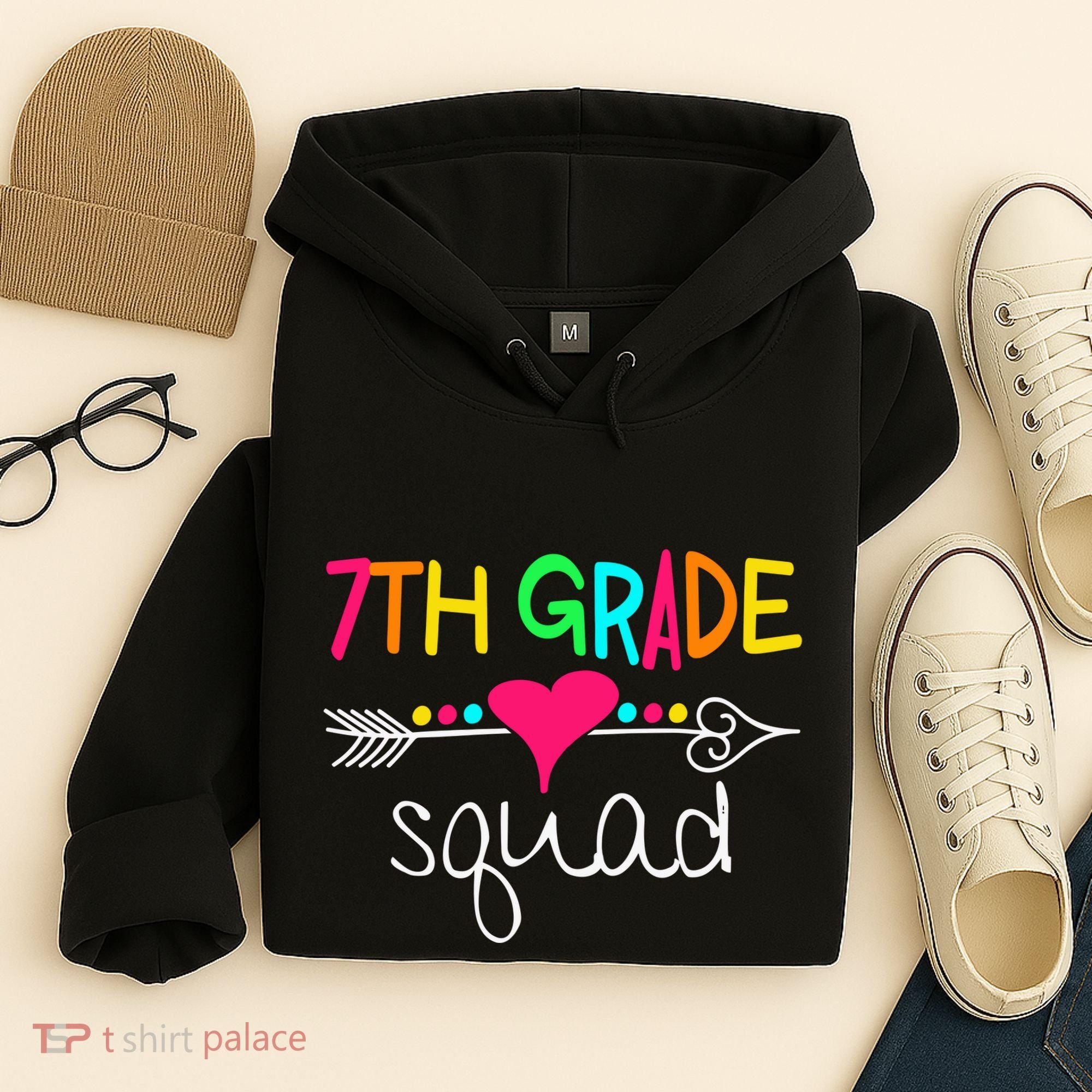 7th Grade Squad Seventh Teacher Student Team Back To School Gift Hoodie