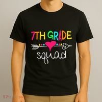 7th Grade Squad Seventh Teacher Student Team Back To School Gift T-Shirt thumb 3